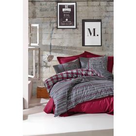 Cotton Box Masculine Jonas Bordo Tek Kişilik Nevresim Takımı