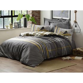 Cotton Box Masculine Leonardo Gri Çift Kişilik Nevresim Takımı