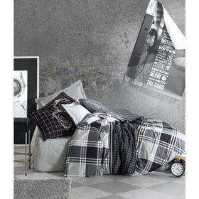 Cotton Box Masculine Ramos Antrasit Çift Kişilik Nevresim Takımı