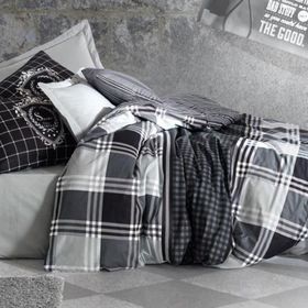 Cotton Box Masculine Ramos Antrasit Çift Kişilik Nevresim Takımı