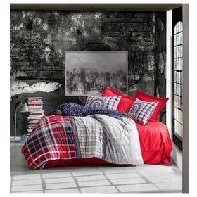 Cotton Box Masculine Tek Kişilik Marco Kırmızı Nevresim Takımı