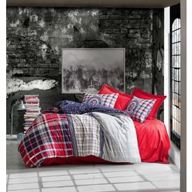 Cotton Box Masculine Tek Kişilik Marco Kırmızı Nevresim Takımı
