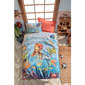 Cotton Box Mermaid Mercan Tek Kişilik Nevresim Takımı