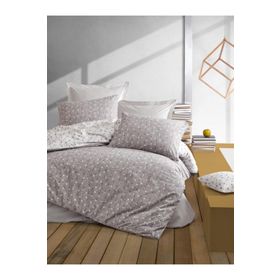 Cotton Box Minimal Çift Kişilik Mottle Vizon Nevresim Takımı