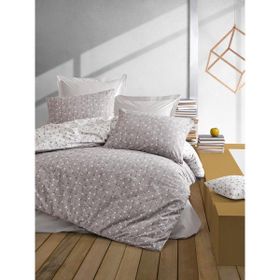 Cotton Box Minimal Çift Kişilik Mottle Vizon Nevresim Takımı