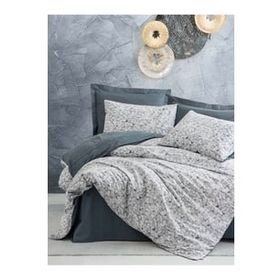 Cotton Box Minimal Lastikli Molly Antrasit Çift Kişilik 200x220 cm Nevresim Takımı