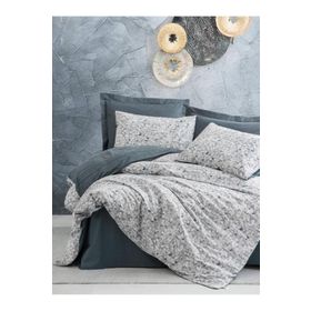Cotton Box Minimal Lastikli Molly Antrasit Çift Kişilik 200x220 cm Nevresim Takımı