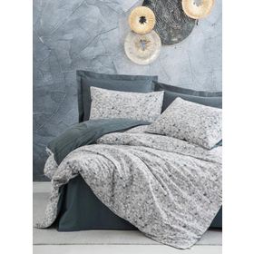 Cotton Box Minimal Lastikli Molly Antrasit Çift Kişilik Nevresim Takımı