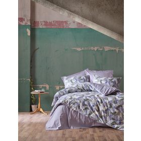 Cotton Box Minimal Ranforce Well Lila Çift Kişilik Nevresim Takımı