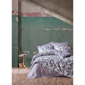 Cotton Box Minimal Ranforce Well Lila Çift Kişilik Nevresim Takımı