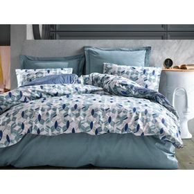 Cotton Box Minimal Tory Mavi Çift Kişilik Nevresim Takım