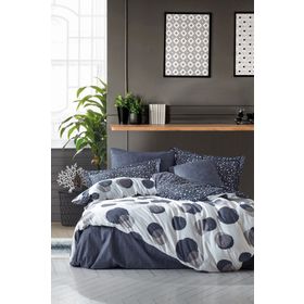 Cotton Box Modern Çift Kişilik Orva Indigo Nevresim Takımı