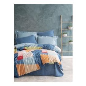 Cotton Box Modern Cosy Mavi Çift Kişilik 200x220 cm Nevresim Takımı