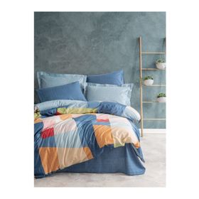 Cotton Box Modern Cosy Mavi Çift Kişilik 200x220 cm Nevresim Takımı