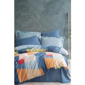 Cotton Box Modern Cosy Mavi Çift Kişilik Nevresim Takımı