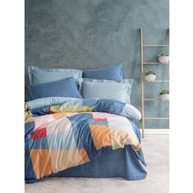 Cotton Box Modern Cosy Mavi Çift Kişilik Nevresim Takımı