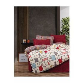 Cotton Box Modern Ranforce Joya Bordo Tek Kişilik 160x220 cm Nevresim Takımı