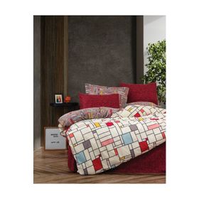 Cotton Box Modern Ranforce Joya Bordo Tek Kişilik 160x220 cm Nevresim Takımı