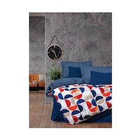 Cotton Box Modern Ranforce Ring Mavi Nevresim Takımı Çift Kişilik
