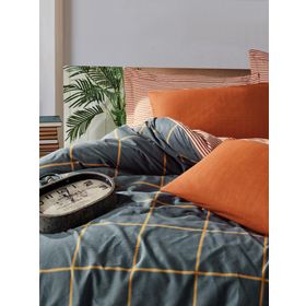 Cotton Box Modern Tek Kişilik Stark Tarçın 160x220 cm Nevresim Takımı