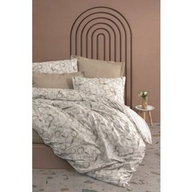 Cotton Box Moil Bej Minimal Çift Kişilik 200x220 cm Nevresim Takımı
