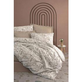 Cotton Box Moil Bej Minimal Çift Kişilik 200x220 cm Nevresim Takımı