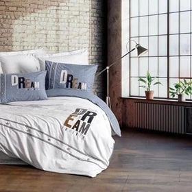 Cotton Box Mood Forever Gri Nakışlı Ranforce Çift Kişilik Nevresim Takımı