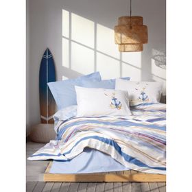 Cotton Box Moreno Mavi Maritime Çift Kişilik 200x220 cm Nevresim Takımı