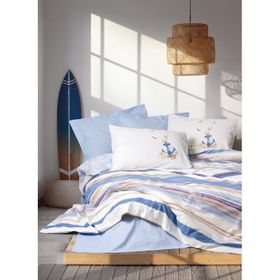 Cotton Box Moreno Mavi Maritime Tek Kişilik 160x220 cm Nevresim Takımı
