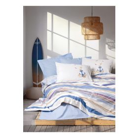 Cotton Box Moreno Mavi Maritime Tek Kişilik 160x220 cm Nevresim Takımı