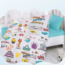 Cotton Box Mutlu Bebek Beyaz Bebek Nevresim Takımı
