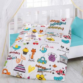 Cotton Box Mutlu Bebek Beyaz Bebek Nevresim Takımı
