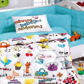 Cotton Box Mutlu Bebek Beyaz Bebek Nevresim Takımı