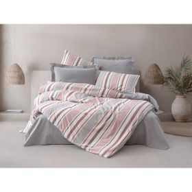 Cotton Box Natureforce İpliği Boyalı Duo Mavi 200 x 220 cm Çift Kişilik Nevresim Takımı