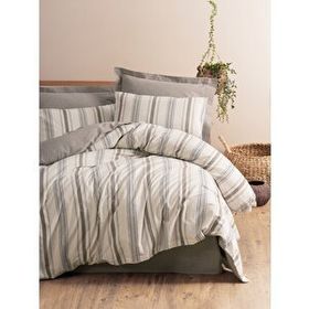 Cotton Box Natureforce Ipliği Boyalı Neoma Vizon Çift Kişilik 200x220 cm Nevresim Takımı