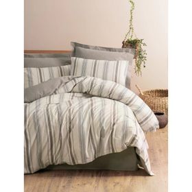 Cotton Box Natureforce Ipliği Boyalı Neoma Vizon Çift Kişilik 200x220 cm Nevresim Takımı