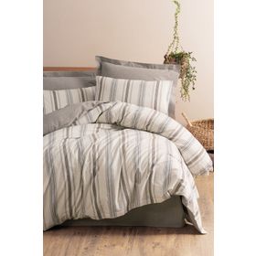 Cotton Box Natureforce İpliği Boyalı Tek Kişilik Neoma Vizon 160x220 cm Nevresim Takımı