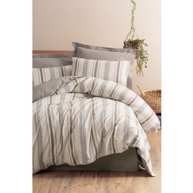 Cotton Box Natureforce İpliği Boyalı Tek Kişilik Neoma Vizon 160x220 cm Nevresim Takımı