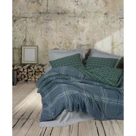 Cotton Box Natureforce Isola Mavi Çift Kişilik 200x220 cm Nevresim Takımı