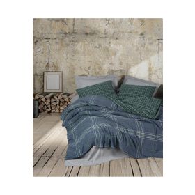 Cotton Box Natureforce Isola Mavi Çift Kişilik Nevresim Takımı