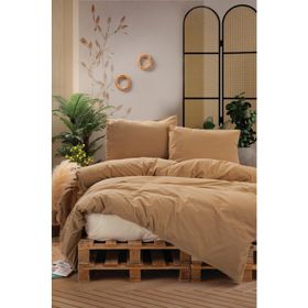 Cotton Box Neat Bej Krem Çift Kişilik 200x220 cm Nevresim Takımı