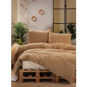 Cotton Box Neat Bej Krem Çift Kişilik 200x220 cm Nevresim Takımı
