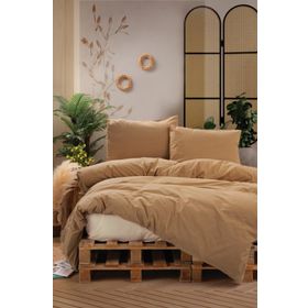 Cotton Box Neat Bej Krem Çift Kişilik 200x220 cm Nevresim Takımı