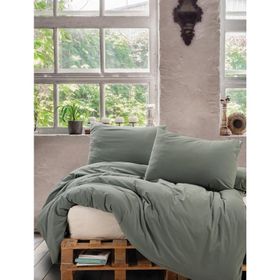 Cotton Box Neat Mint-Krem Çift Kişilik Nevresim Takımı