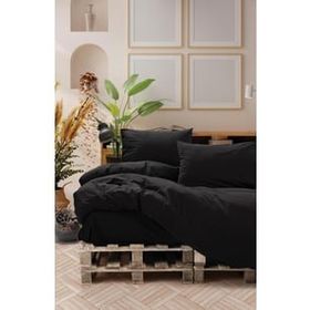 Cotton Box Neat Poplin Siyah Çift Kişilik Nevresim Takımı