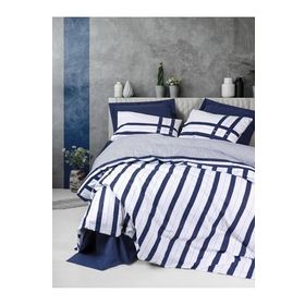 Cotton Box Nobil Ranforce Çift Kişilik Nifty Lacivert 200x220 cm Nevresim Takımı