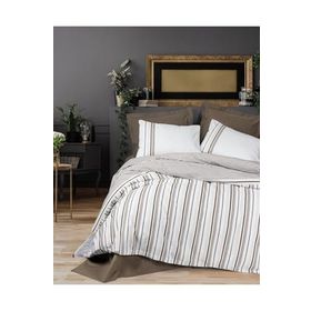 Cotton Box Nobil Ranforce Çift Kişilik Swell Kahve 200x220 cm Nevresim Takımı