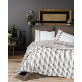 Cotton Box Nobil Ranforce Çift Kişilik Swell Kahve 200x220 cm Nevresim Takımı
