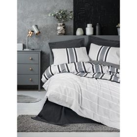 Cotton Box Nobil Ranforce Tek Kişilik Nobby Antrasit 160x220 cm Nevresim Takımı