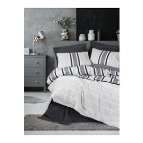 Cotton Box Nobil Ranforce Tek Kişilik Nobby Antrasit 160x220 cm Nevresim Takımı